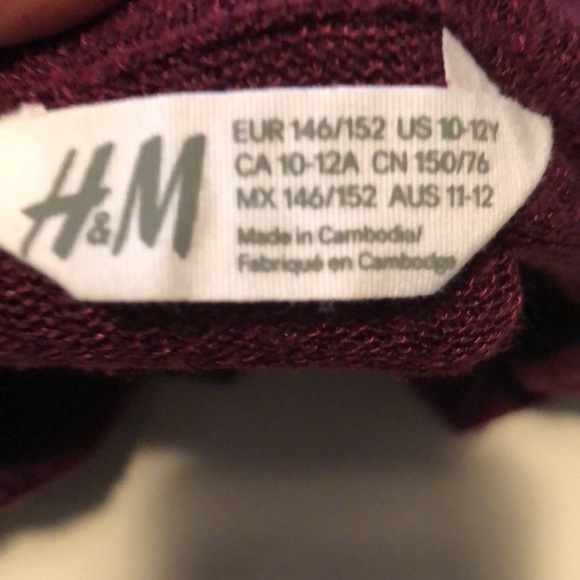 H&M Long Sleeve Graphic Tee Youth 10/12 - Picture 4 of 5